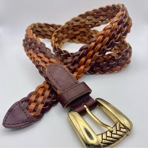 Vintage 80s/90s Chic Braided Leather Belt